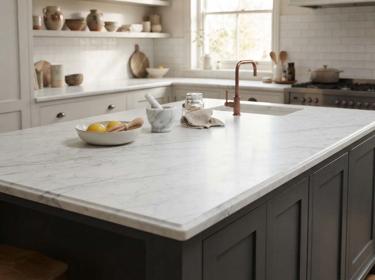 Carrara Marble classic white texture with gray veins